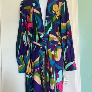 INC International Concepts Multicolor Floral Robe